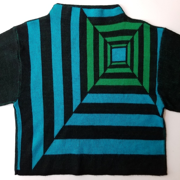 Vintage 80s Santa Cruz geometric pullover sweater - Picture 5 of 7
